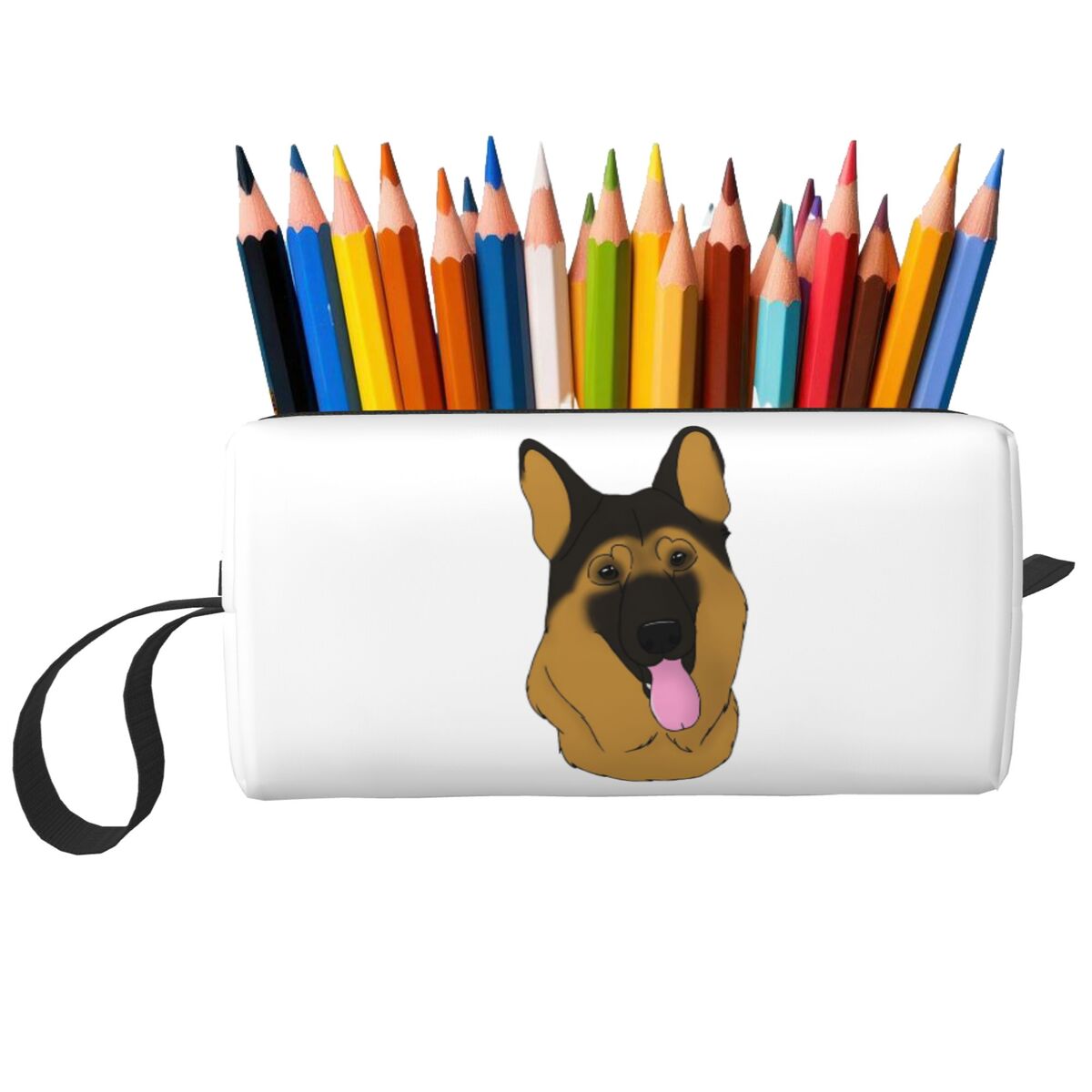 Tan Stationery & Office Supply - Federmäppchen mit deutscher Schäferhündchen-Motiv, schwarz und
